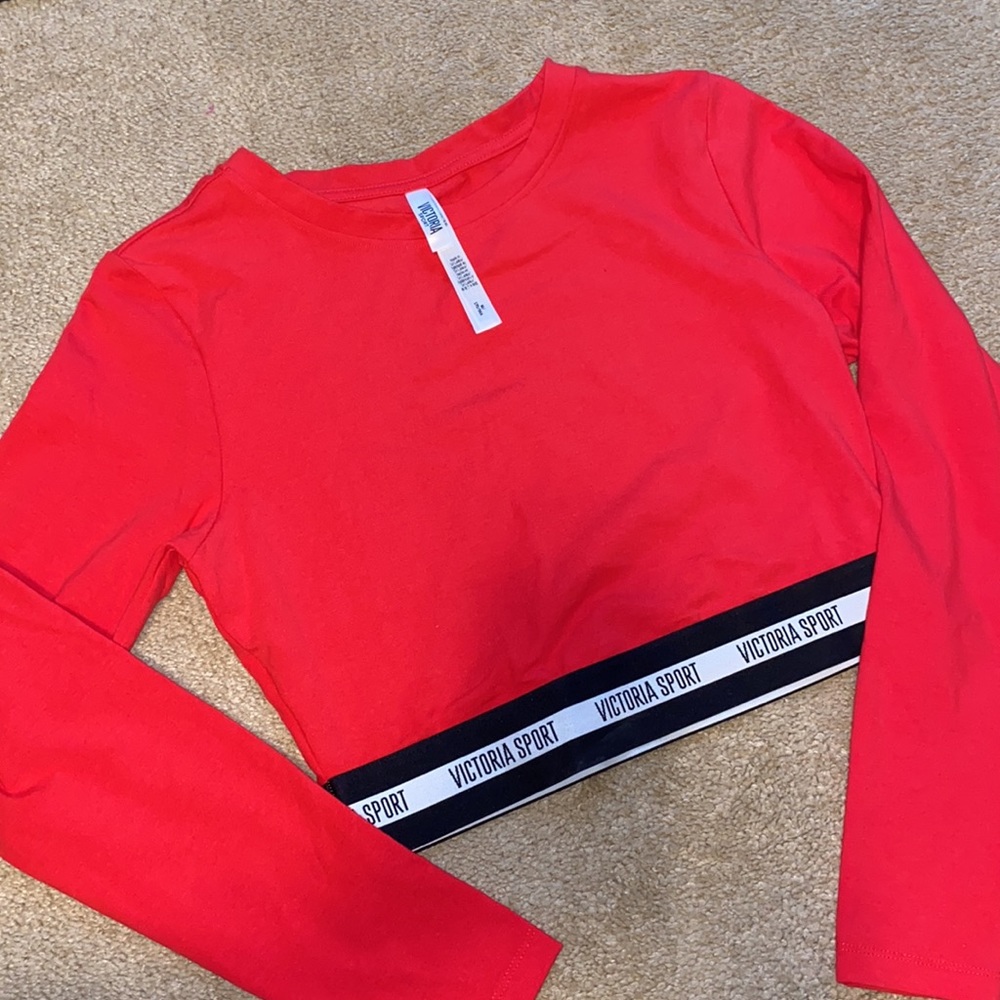 Victoria’s Secret Sport Red waist Band Top